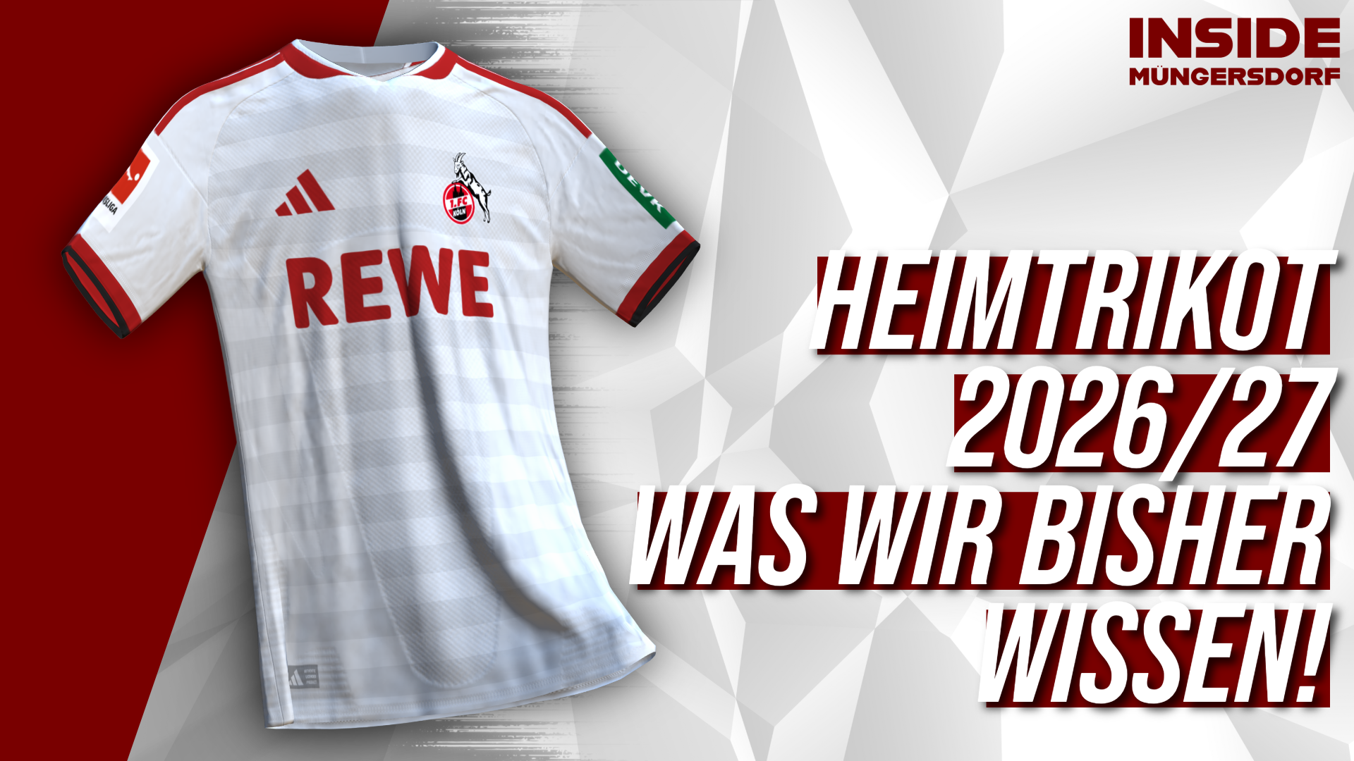 1.FC Köln Heimtrikot Leak Köln Footy Headlines Exklusiv Inside Müngersdorf Effzeh Trikot Adidas