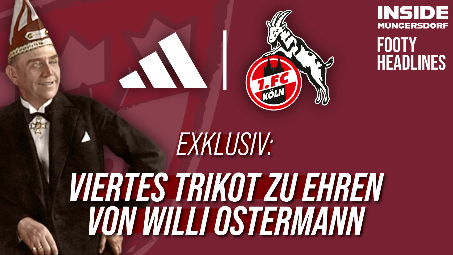Viertes Trikot zu Ehren von Willi Ostermann 1. FC Köln